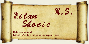 Milan Skočić vizit kartica